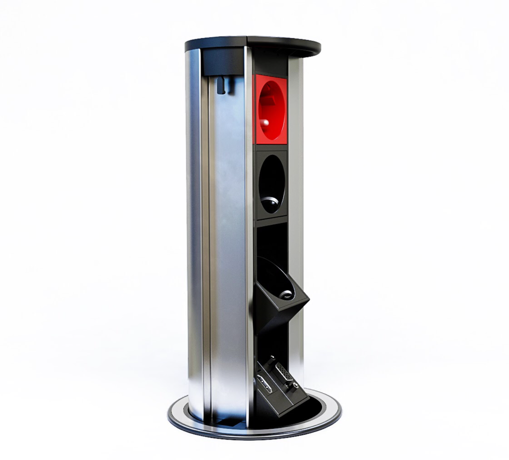 [2801] Silindir Desktop Socket Kutusu. Empty