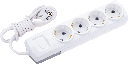 4 GANG EARTHED GROUP SOCKET + 3M CABLE