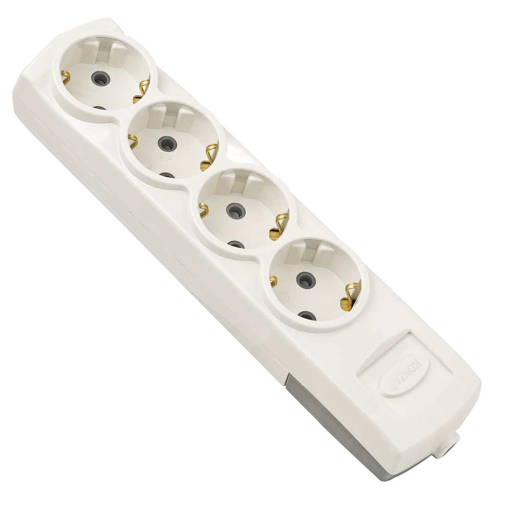 [4000-3USB] 4 GANG EARTHED GROUP SOCKET + 3M CABLE + USB