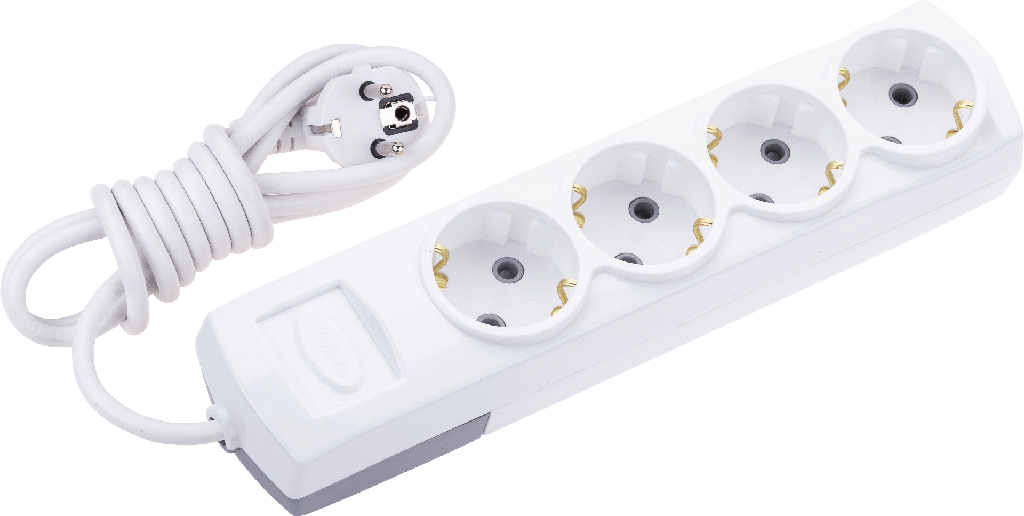 4 с заземлением групповая розетка + 5m кабель