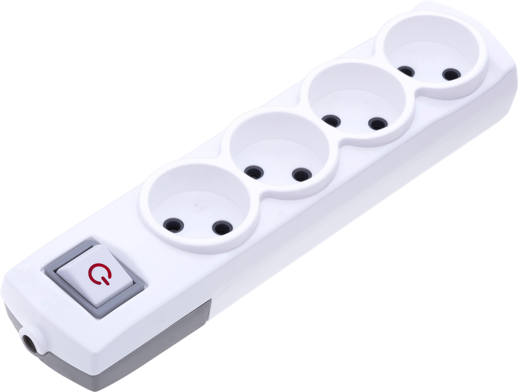 4 GANG GROUP SOCKET + SWITCH