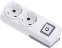 2 GANG EARTHED GROUP SOCKET + SWITCH
