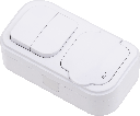 S/M DOUBLE SWITCH + EARTHED SOCKET WITH COVER