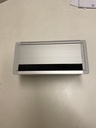 8 Module Aluminium Desktop Spring-Loaded Covered Socket Box Anodized (Empty)