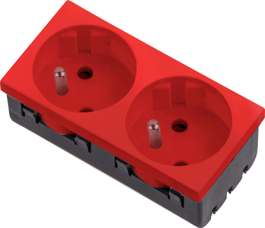 [KON 07 1402] 45 X 45 Dual UPS Socket (45° Angled)