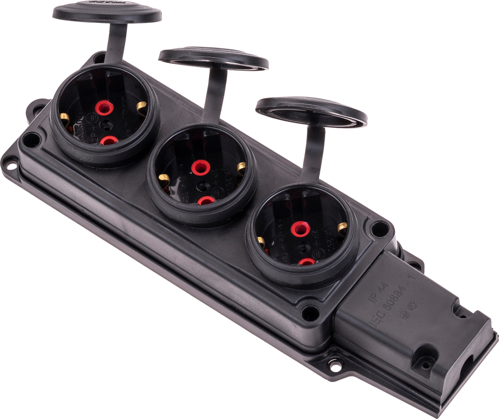 [MK106] 1X16A 3 LÜ TOPRAKLI KAUÇUK PRİZ IP44