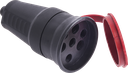 3x25A Three-Phase Covered Female Plug