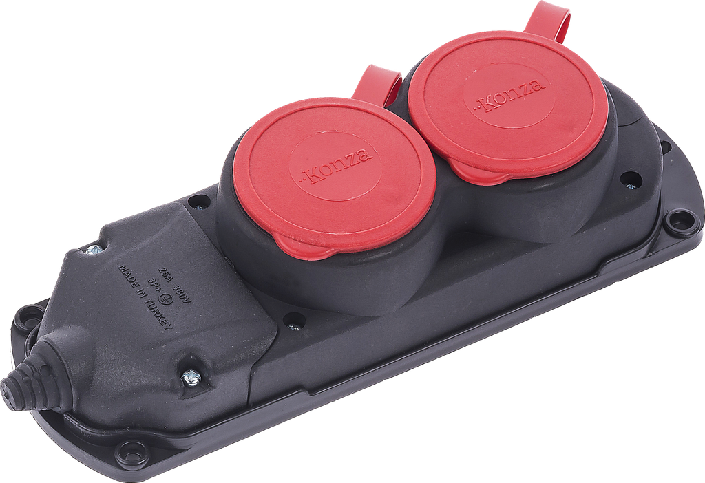 [TK210] 3x25A 2 Gang Three-Phase Group Socket