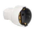EARTHED FEMALE PLUG - WHITE